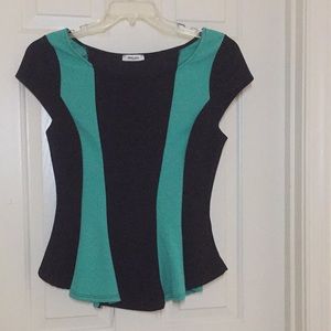 Teal and Blue Persaya Blouse